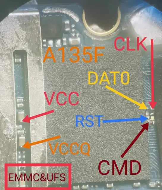 a135m isp emmc pinout