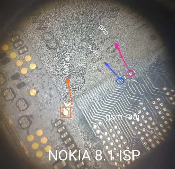 Nokia 8.1 isp Pinout