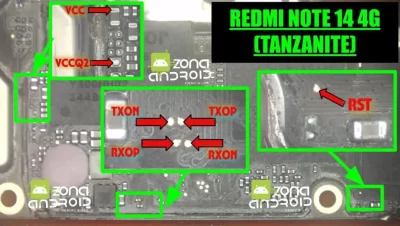 Redmi note 14 4g tanzanite pinout isp